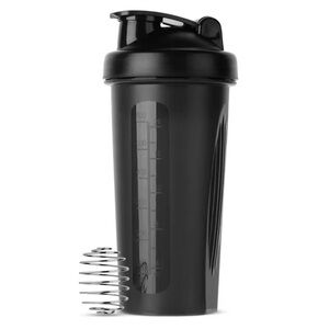 Black Shaker Bottle with Mixing Ball